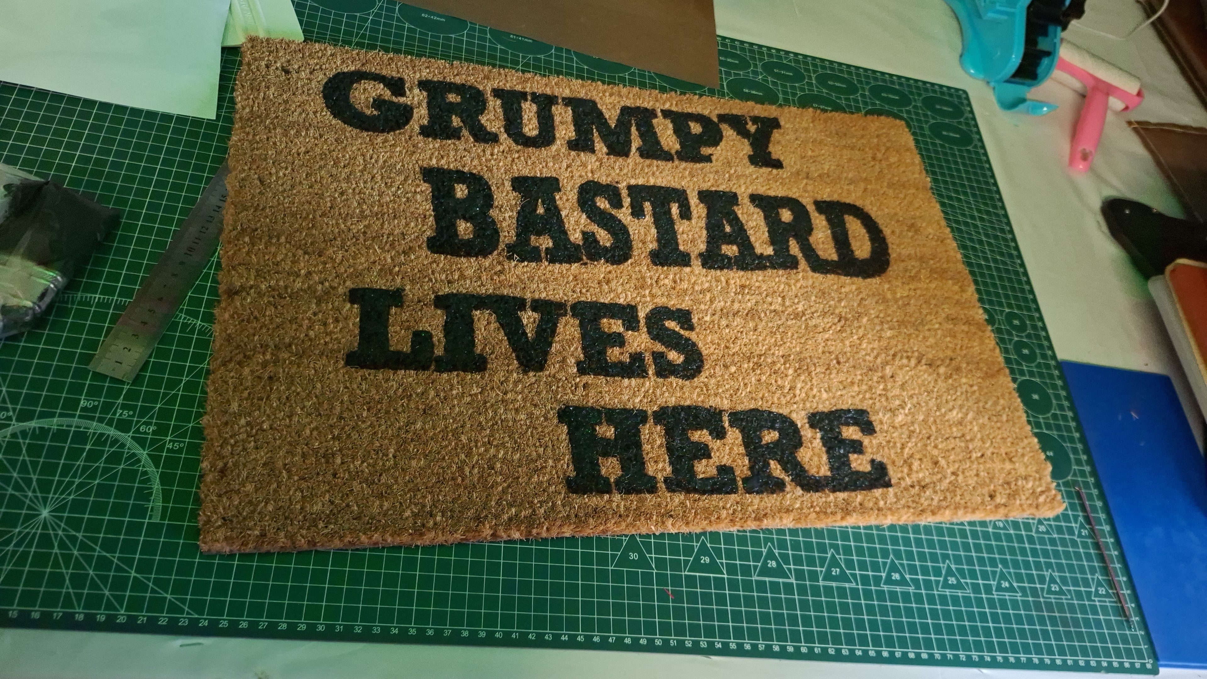 FUNNY RUDE DOOR MAT